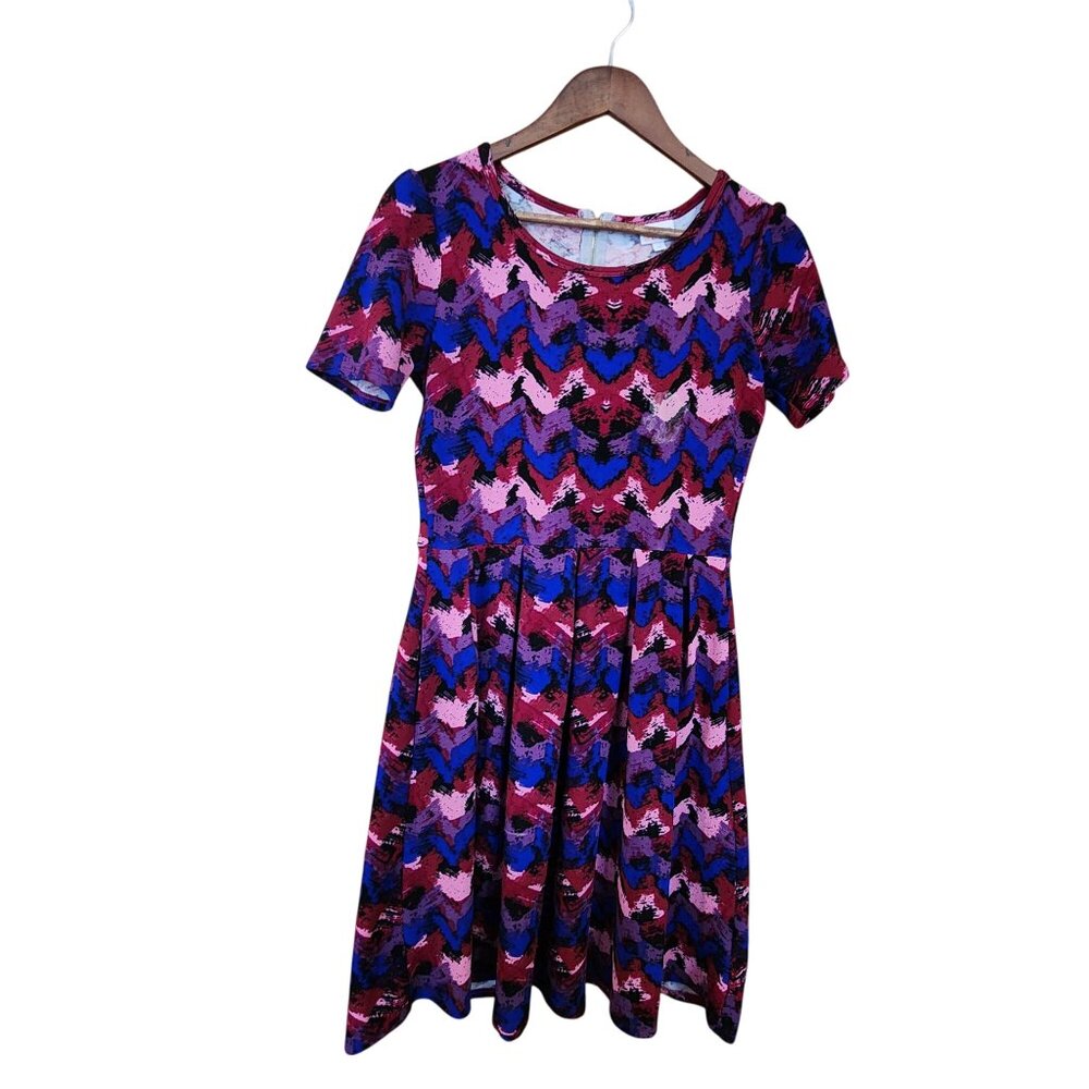 Lularoe Womens S Multicolor Short Sleeve Dress